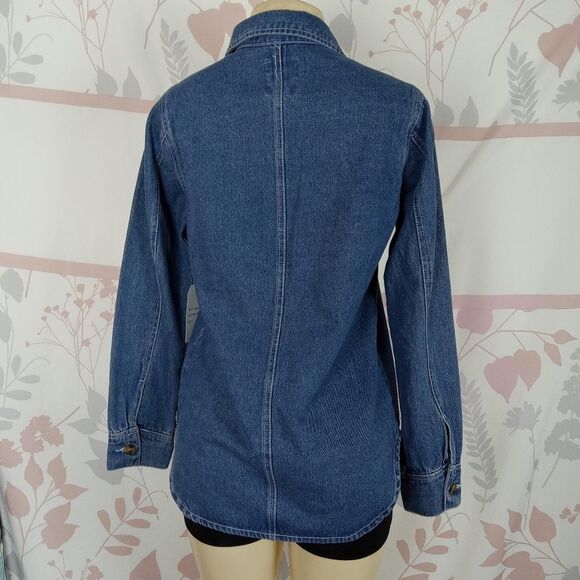 Cavalini denim collection button down shirt size Small - Picture 2 of 10